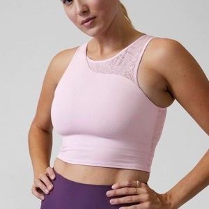 Athleta Conscious Lace Crop Shasta Purple Women’s XS D-DD